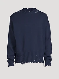 Cotton Distressed Sweater