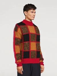 Wool And Mohair Patchwork Sweater