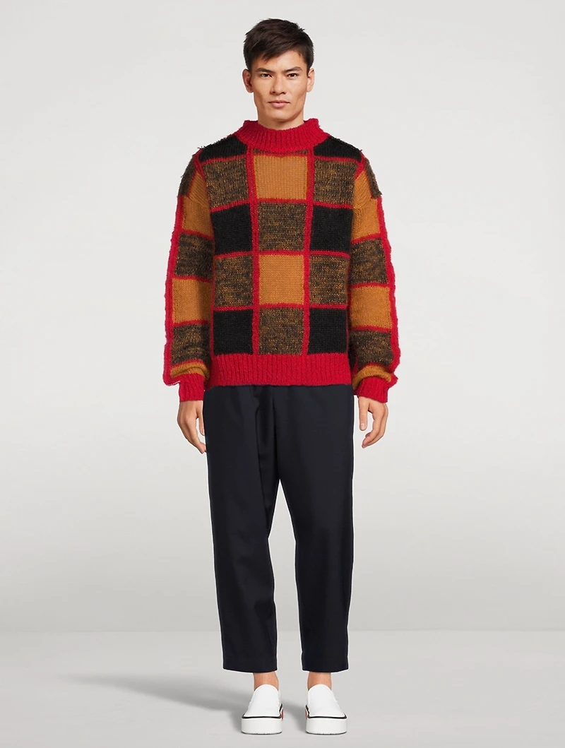 Wool And Mohair Patchwork Sweater