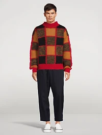 Wool And Mohair Patchwork Sweater
