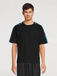 Cotton T-Shirt With Printed Back