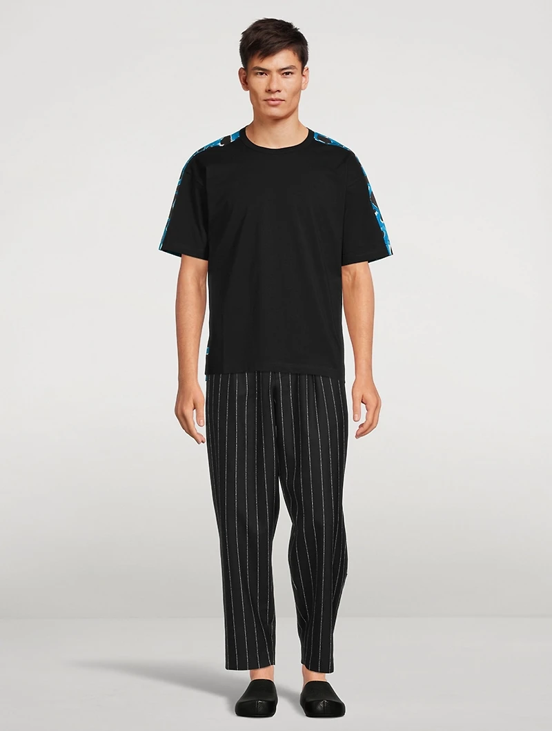 Cotton T-Shirt With Printed Back