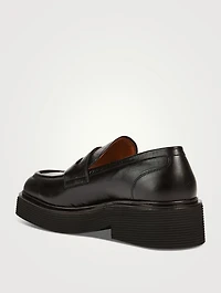 Pierced Leather Loafers