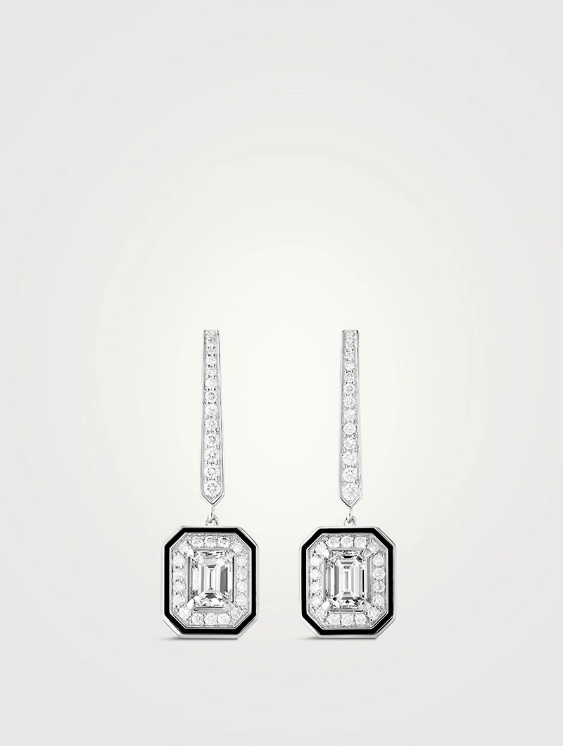 Vendôme Liseré 18K White Gold Drop Earrings With Diamonds