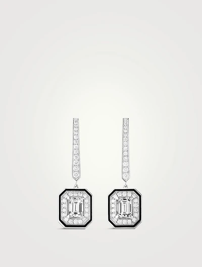 Vendôme Liseré 18K White Gold Drop Earrings With Diamonds
