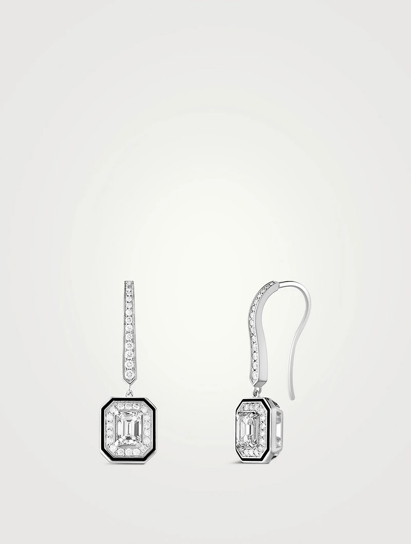 Vendôme Liseré 18K White Gold Drop Earrings With Diamonds