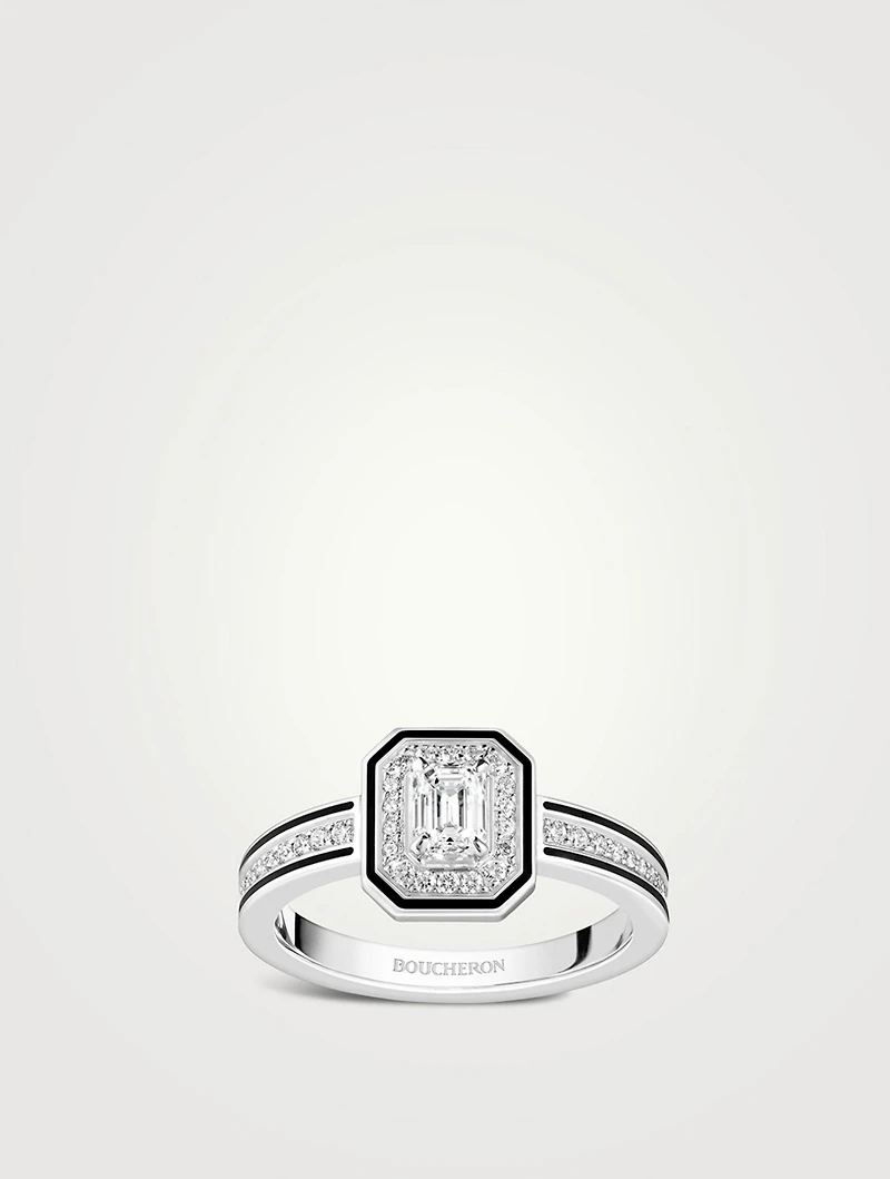 Vendôme Liseré 18K White Gold Ring With Diamonds