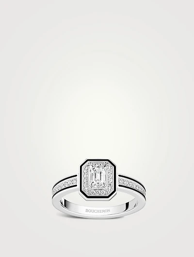 Vendôme Liseré 18K White Gold Ring With Diamonds