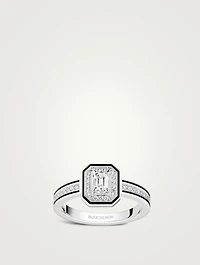 Vendôme Liseré 18K White Gold Ring With Diamonds