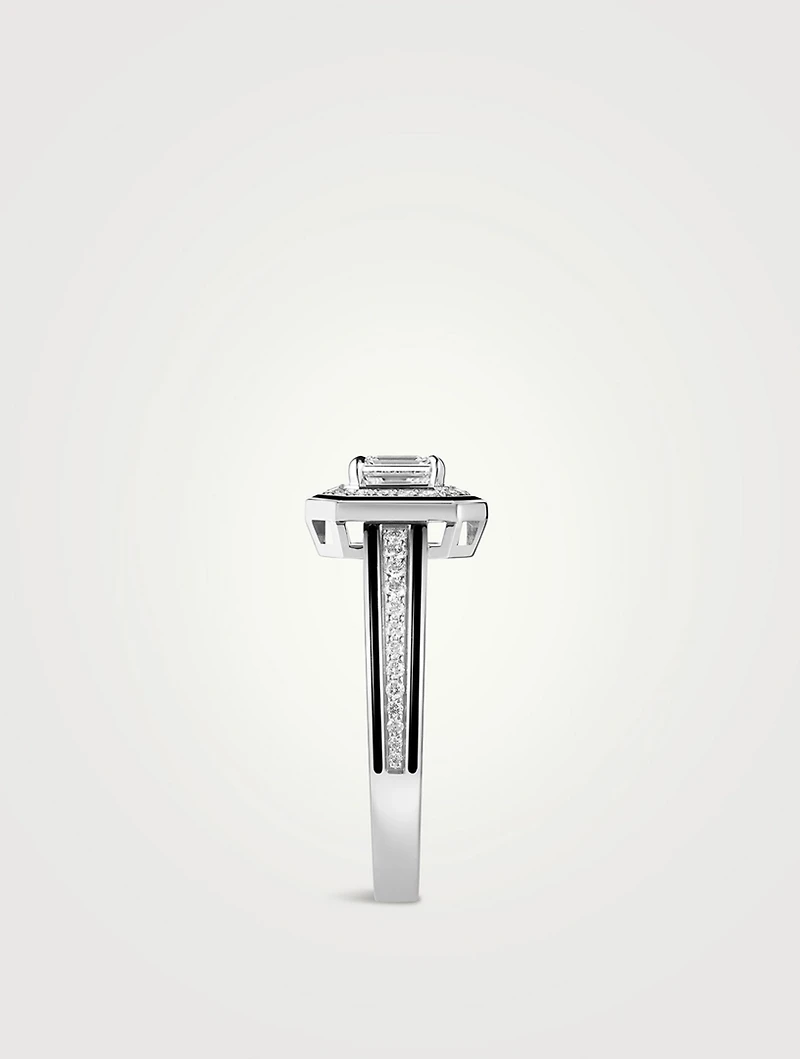 Vendôme Liseré 18K White Gold Ring With Diamonds