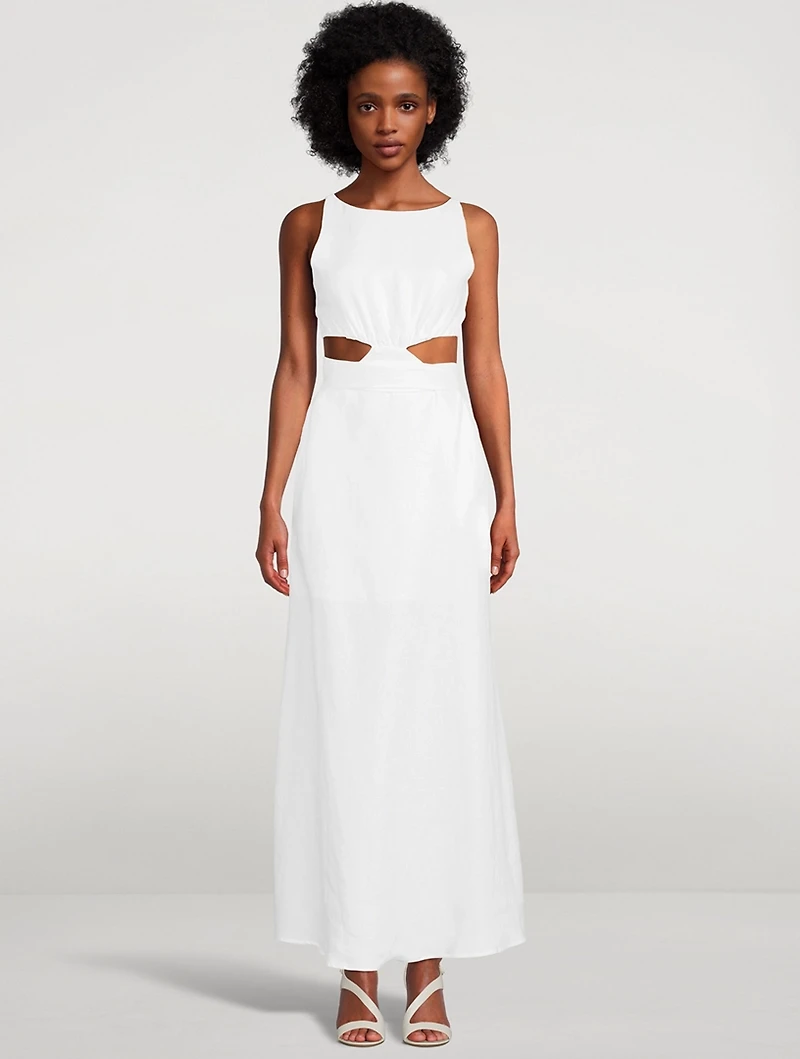 Comino Organic Linen Cut-Out Dress