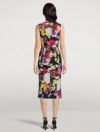 Midi Dress Mixed-Floral Print