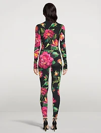 Power Jersey Jumpsuit Floral Print