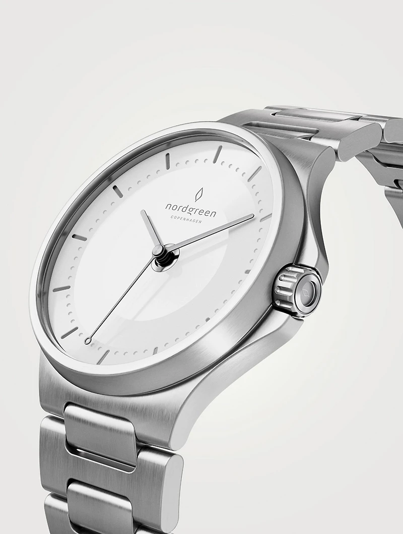 Guardian Brushed Silver H-Link Watch