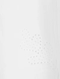 Eyelet Puff-Sleeve Dress