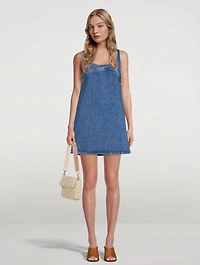Micro Flare Denim Dress