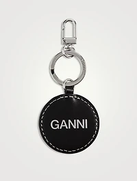 Smiley Leather Keychain