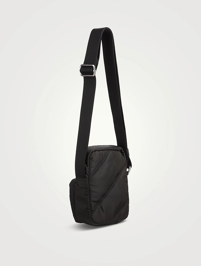Mini Quilted Recycled Tech Fabric Crossbody Bag