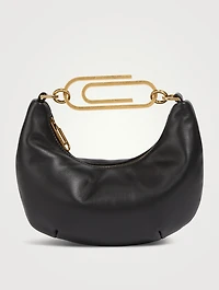 Paper Clip Leather Shoulder Bag