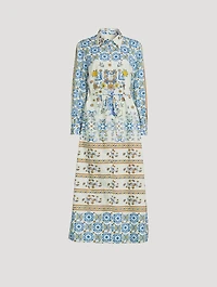 Vic Printed Long Sleeve Maxi Dress