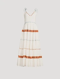 Marieta Printed Organic Cotton Long Dress