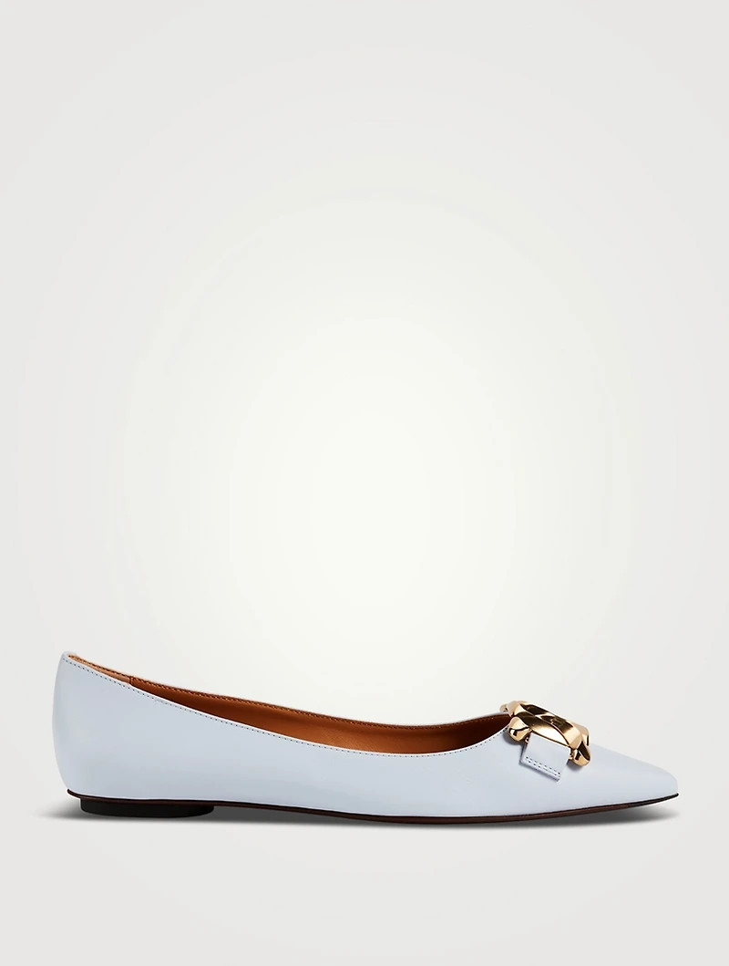 Kate Chain Leather Ballet Flats