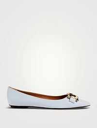 Kate Chain Leather Ballet Flats