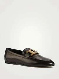 Kate Chain Leather Loafers
