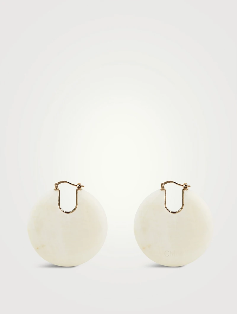 Jemma Round Agate Earrings
