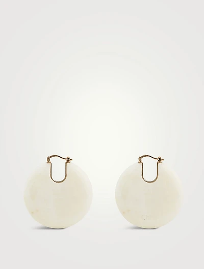 Jemma Round Agate Earrings