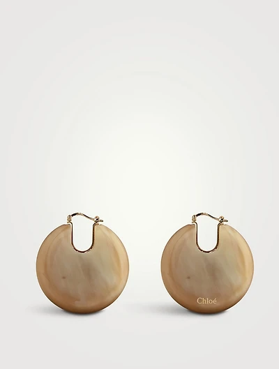 Maée Round Horn Earrings