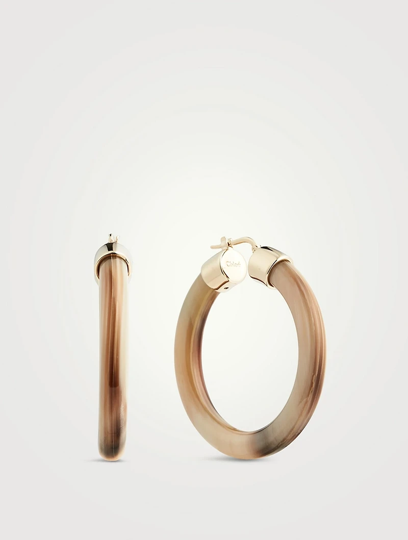 Maée Horn Hoop Earrings