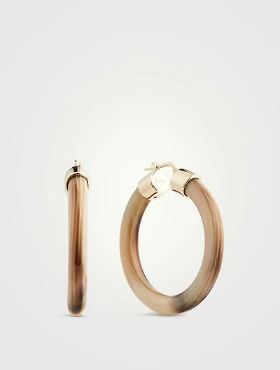Maée Horn Hoop Earrings