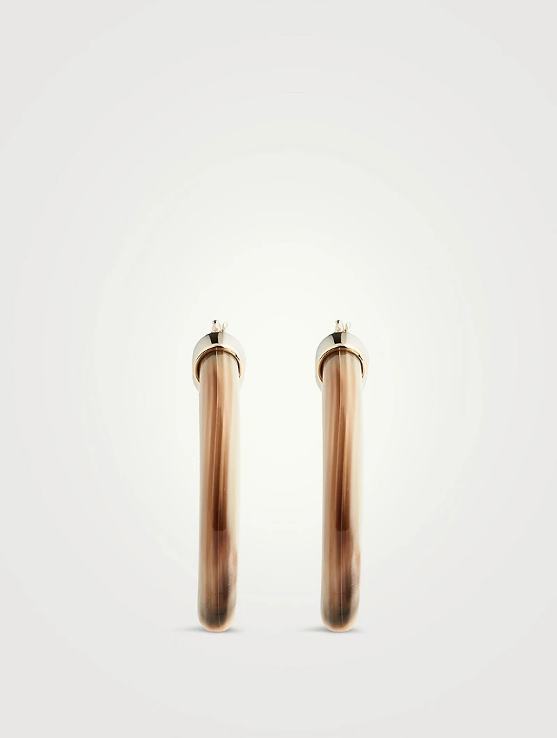 Maée Horn Hoop Earrings