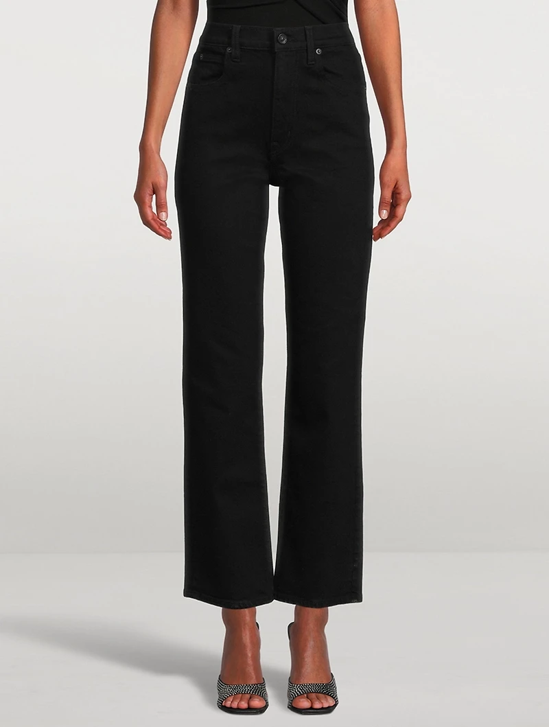 London High-Waisted Straight-Leg Jeans