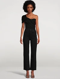 London High-Waisted Straight-Leg Jeans