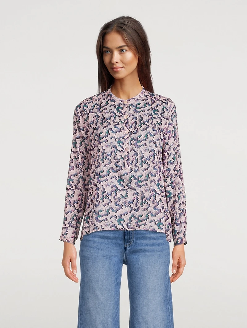 Maria Printed Cotton Blouse