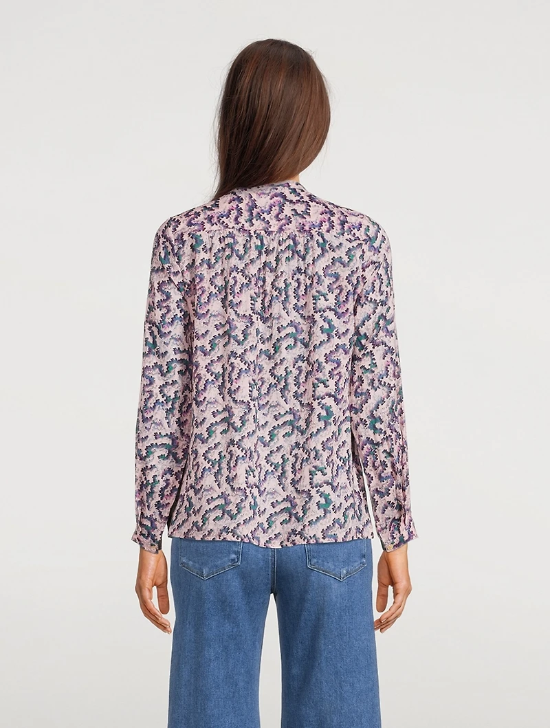 Maria Printed Cotton Blouse