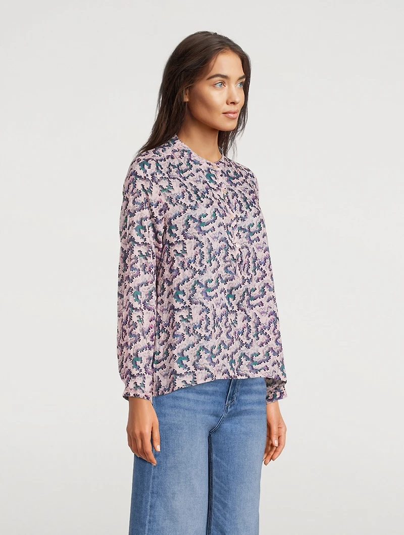 Maria Printed Cotton Blouse