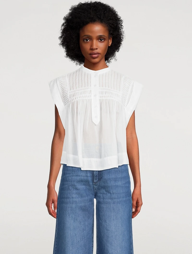 Lapao Pleated Voile Blouse