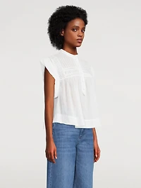 Lapao Pleated Voile Blouse