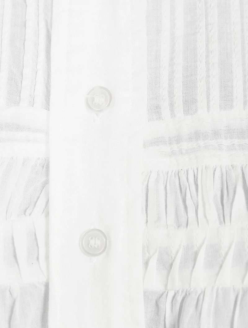 Lapao Pleated Voile Blouse