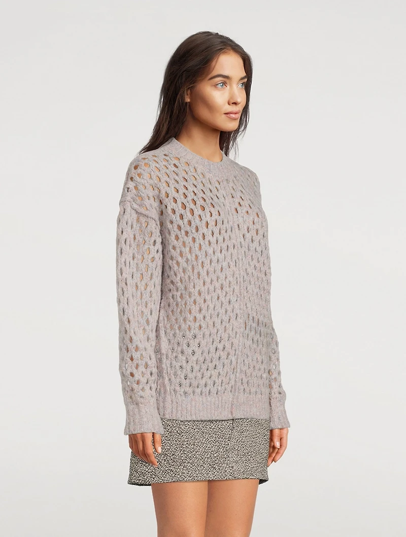 Tiana Open-Weave Sweater