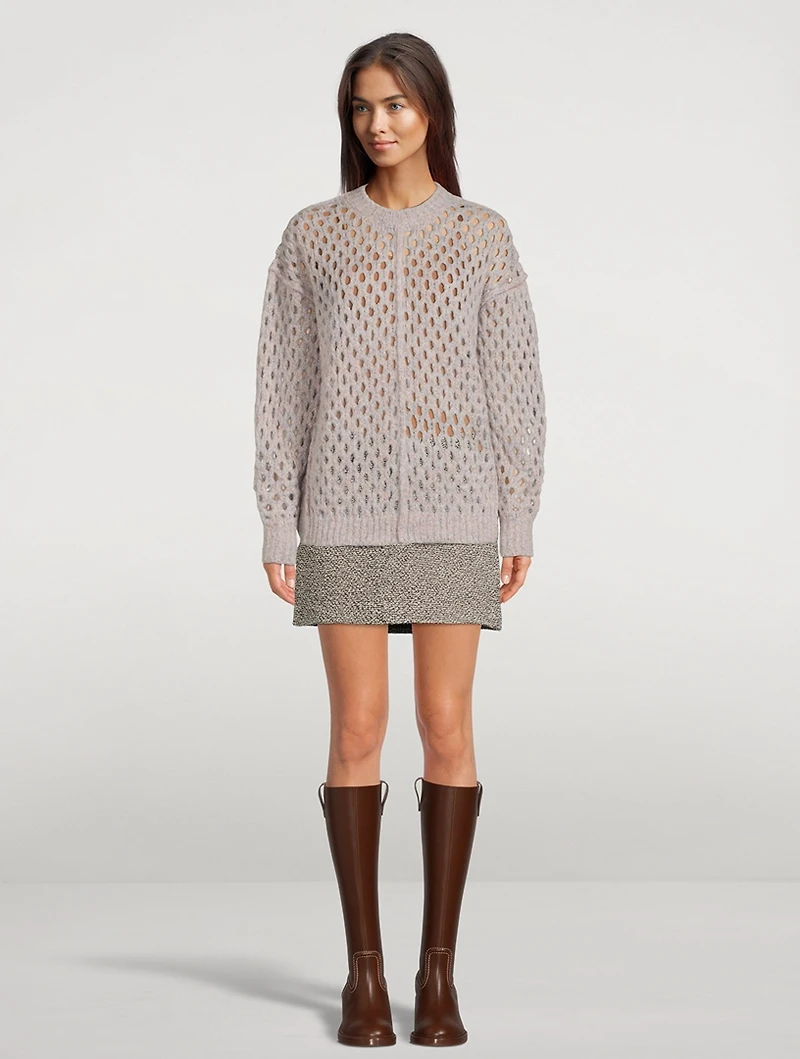 Tiana Open-Weave Sweater
