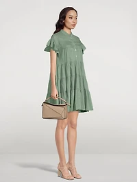Lanikaye Tiered Cotton Shirt Dress
