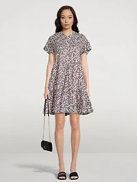 Lanikazi Printed Tiered Cotton Shirt Dress
