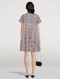 Lanikazi Printed Tiered Cotton Shirt Dress