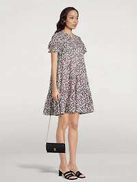 Lanikazi Printed Tiered Cotton Shirt Dress