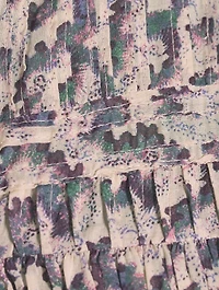 Lanikazi Printed Tiered Cotton Shirt Dress