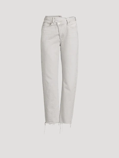 Criss-Cross Straight-Leg Jeans